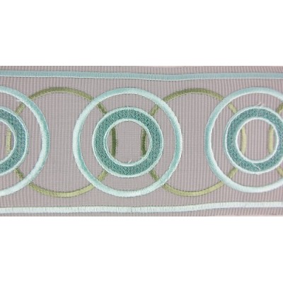 Decorative Border - Inner Circles Pattern Grey/Teal