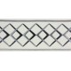Decorative Upholstery Border Trim - Diamond Pattern Ebony/Grey Decorative Upholstery Border Trim - Diamond Pattern Ebony/Grey