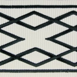 Decorative Border - Diamond Pattern Ebony