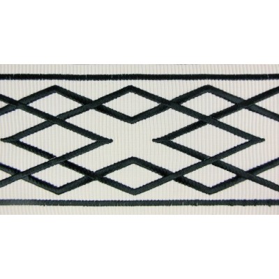 Decorative Border - Diamond Pattern Ebony