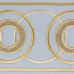 Decorative Border - Inner Circles Pattern Grey/Gold