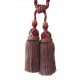 Curtain & Drapery Tassel Tieback - Burgundy, Green, Blue & Gold Mix