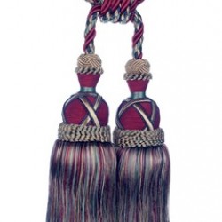 Double Tassel Tieback - Garnet