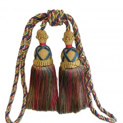 Curtain & Drapery Tassel Tieback - Gold, Pink, Blue & Green Mix 
