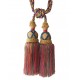 Curtain & Drapery Tassel Tieback - Gold, Pink, Blue & Green Mix 