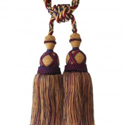 Curtain & Drapery Tassel Tieback - Gold, Burgundy & Navy Blue Mix