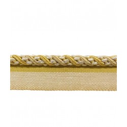 5mm Lip Cord Trim - Gold & Cream