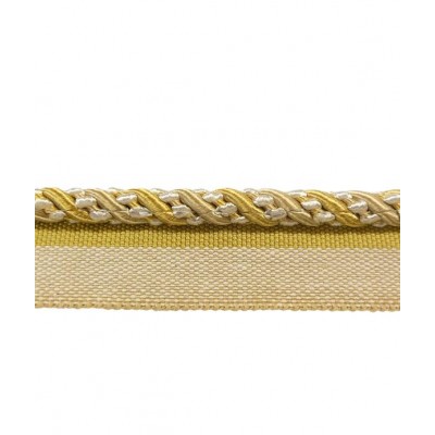 5mm Lip Cord Trim - Gold & Cream