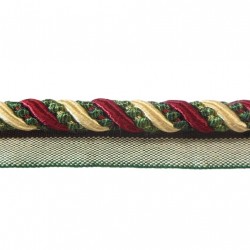 Cavalier Flanged Cord 1011 Cherry Taupe Forest