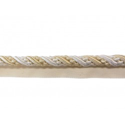 10mm Lip Cord Trim - White Dove