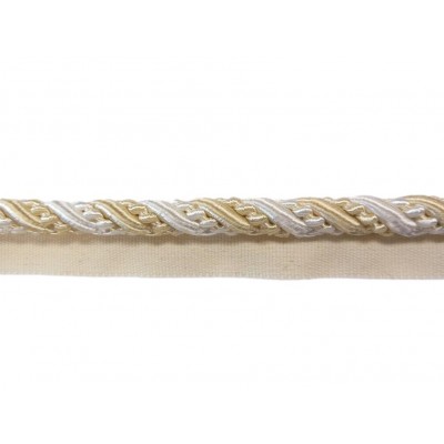 10mm Lip Cord Trim - White Dove