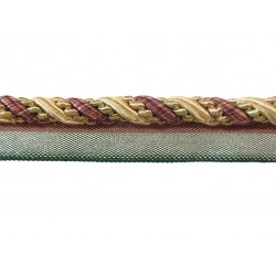 10mm Lip Cord Trim - Aubergine Avocado