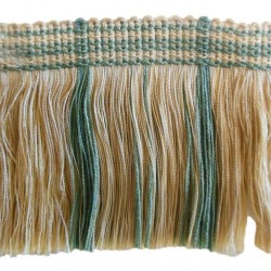 Ruche Fringe - Teal & Oyster