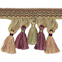 Tassel Fringe - Aubergine Avocado