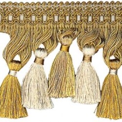 Tassel Fringe - Gold & Cream