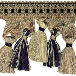 Tassel Fringe - Black Taupe