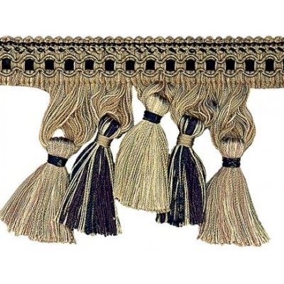 Tassel Fringe - Black Taupe