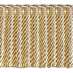 Bullion Fringe - Gold & Cream