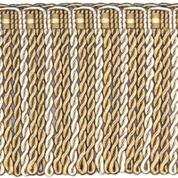 Bullion Fringe - Warm Beige & Cream