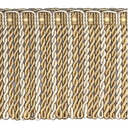 Bullion Fringe - Warm Beige & Cream