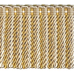 Bullion Fringe - Gold & Cream