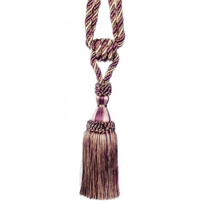 Curtain Tassel Tieback - Aubergine Avocado