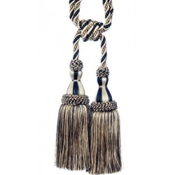 Double Tassel Tieback - Black Taupe