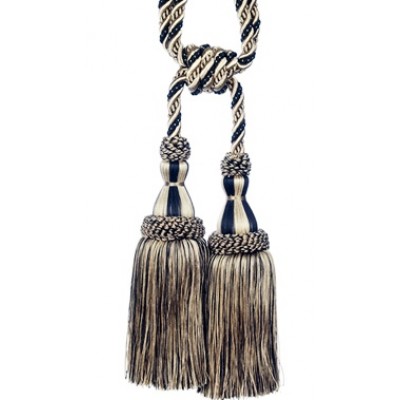 Double Tassel Tieback - Black Taupe