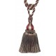 Large Tassel Tieback - Cherry Taupe & Forest Green