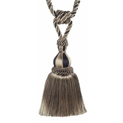 Large Tassel Tieback -  Black Taupe