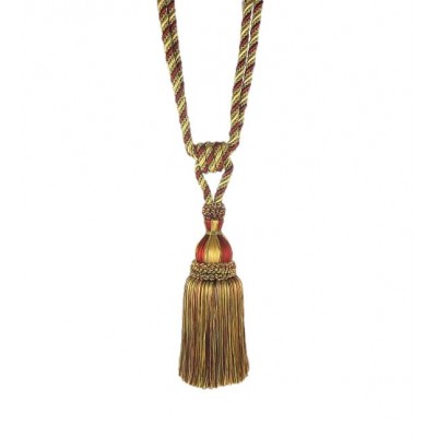 Large Tassel Tieback - Tigers Eye