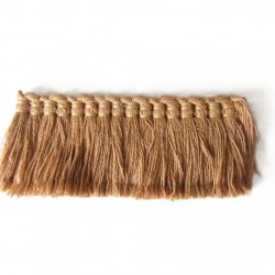 Tan 100% Cotton Brush Fringe