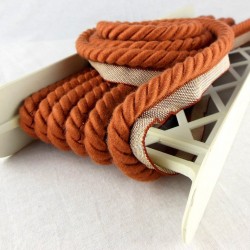 Cottonfields Flanged Cord Terracotta