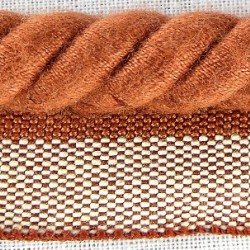 Cottonfields Flanged Cord Terracotta