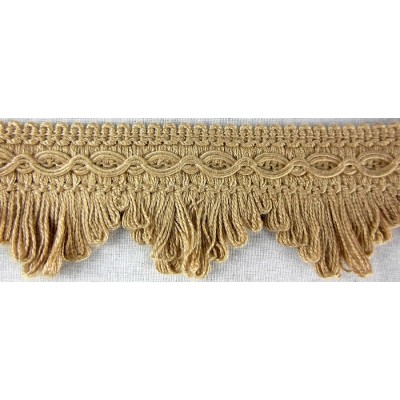 Cottonfields Scallop Fringe - Taupe