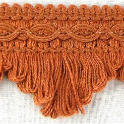 Cottonfields Scallop Fringe - Terracotta