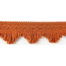 Cottonfields Scallop Fringe - Terracotta