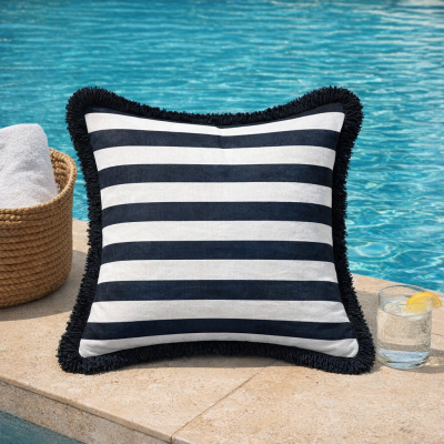 Black 100% Cotton Brush Fringe