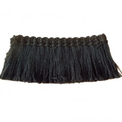 Black 100% Cotton Brush Fringe
