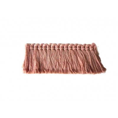 Rose Pink 100% Cotton Brush Fringe