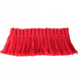 Scarlett Red 100% Cotton Brush Fringe