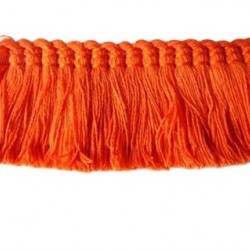 Tangerine 100% Cotton Brush Fringe