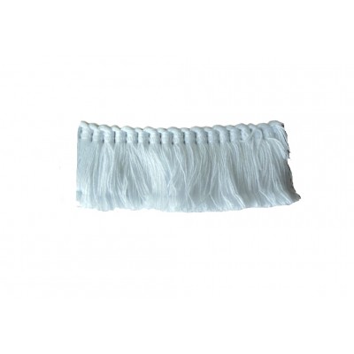 White 100% Cotton Brush Fringe