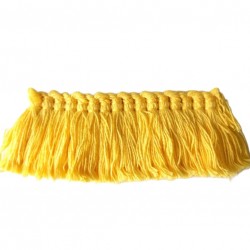 Yellow 100% Cotton Brush Fringe