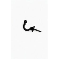 Hardware Tieback Hook Black – 40mm