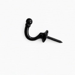Hardware Tieback Hook Black – 40mm