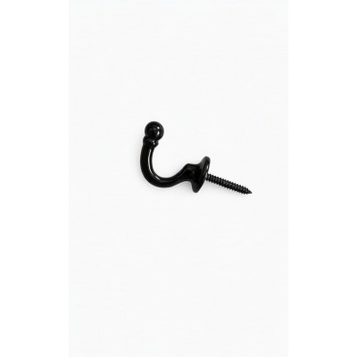 Hardware Tieback Hook Black – 40mm