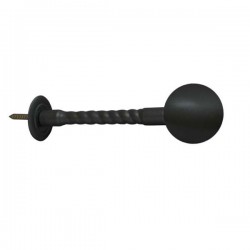 Stem & Ball Curtain Holdback - Satin Black