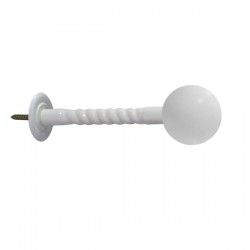 Stem & Ball Curtain Holdback - White