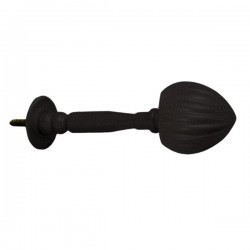Fluted Acorn Curtain Holdback - Iron Bark